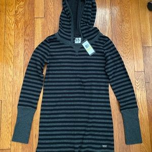 Marc New York Stripped Hooded Top